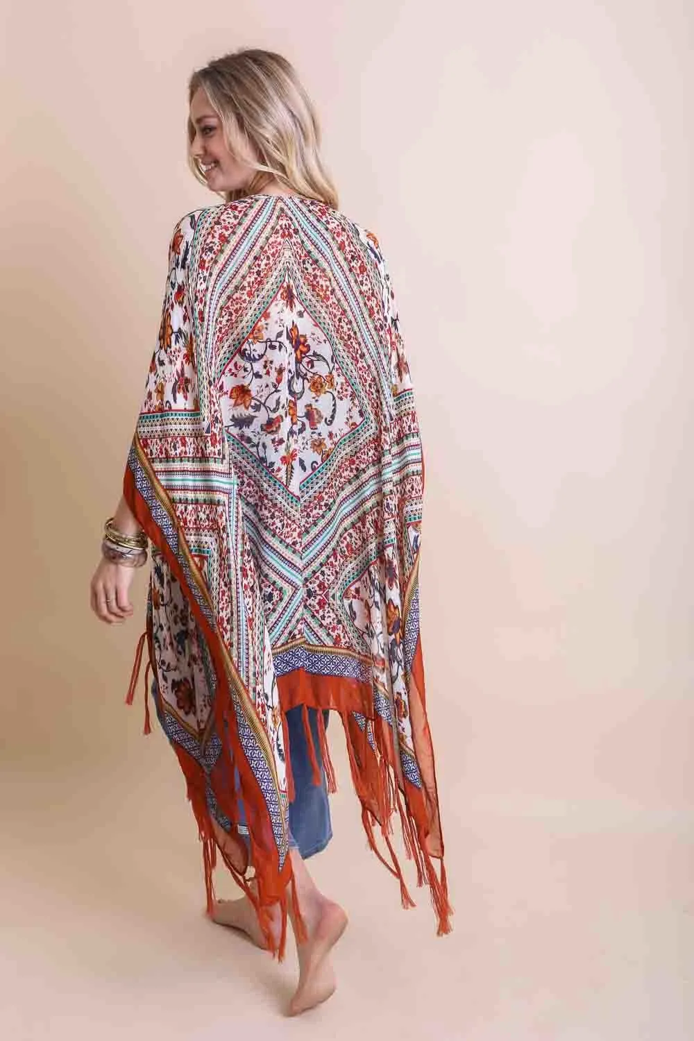 ALEXANDRA TASSELED LIGHTWEIGHT KIMONO