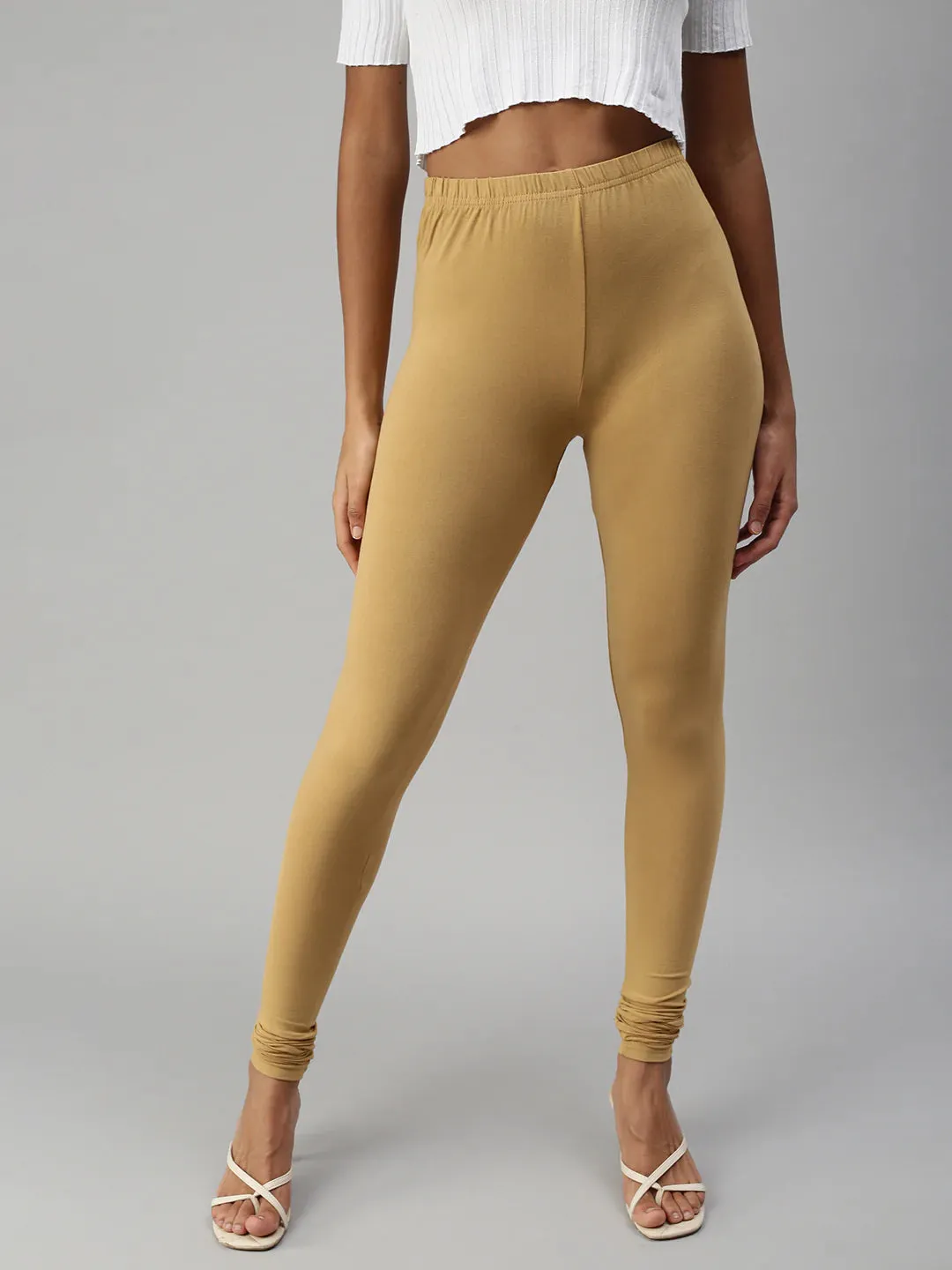 Amazing Honey Color Premium Quality Leggings For Women