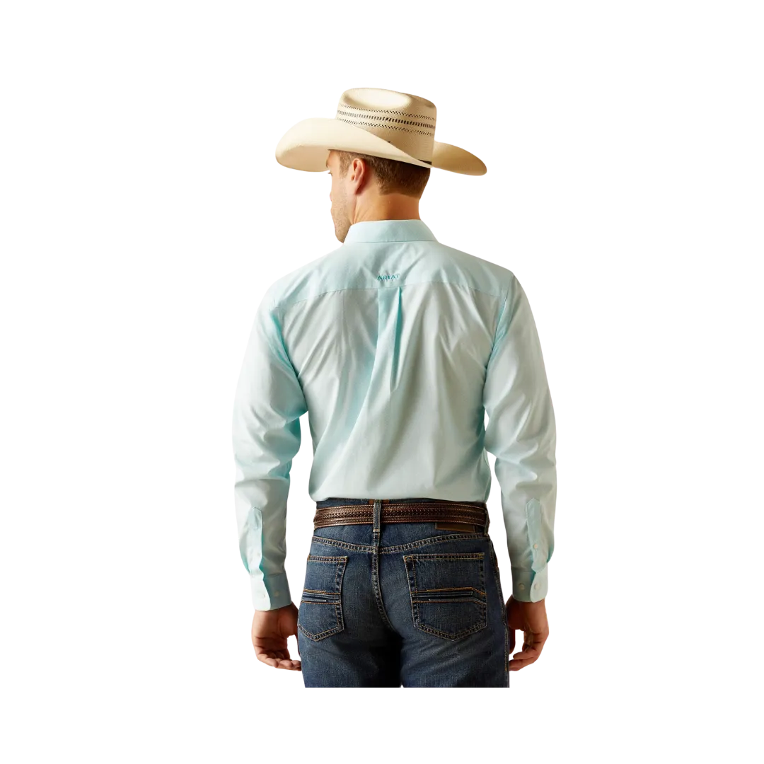 Ariat Men's Wrinkle Free Shepard Fitted Blue Radiance Shirt