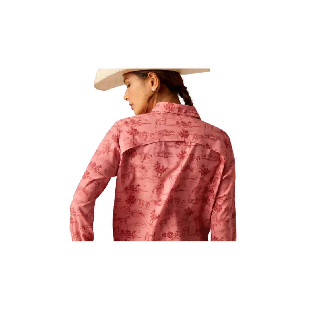 Ariat Women's Venttek Stretch Toile Faded Rose Pink Shirt