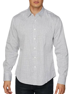 Avalon Men's Pattern Print Button Shirt