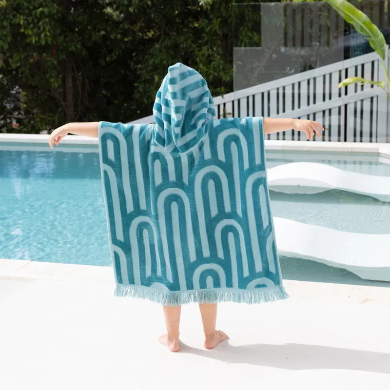 Bambury HiLo Arcade Blue Kids Poncho