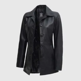 Buy Best Seller Winchester Black Women Leather Car Coat