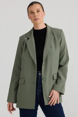 Core Relaxed Blazer - Dark Olive