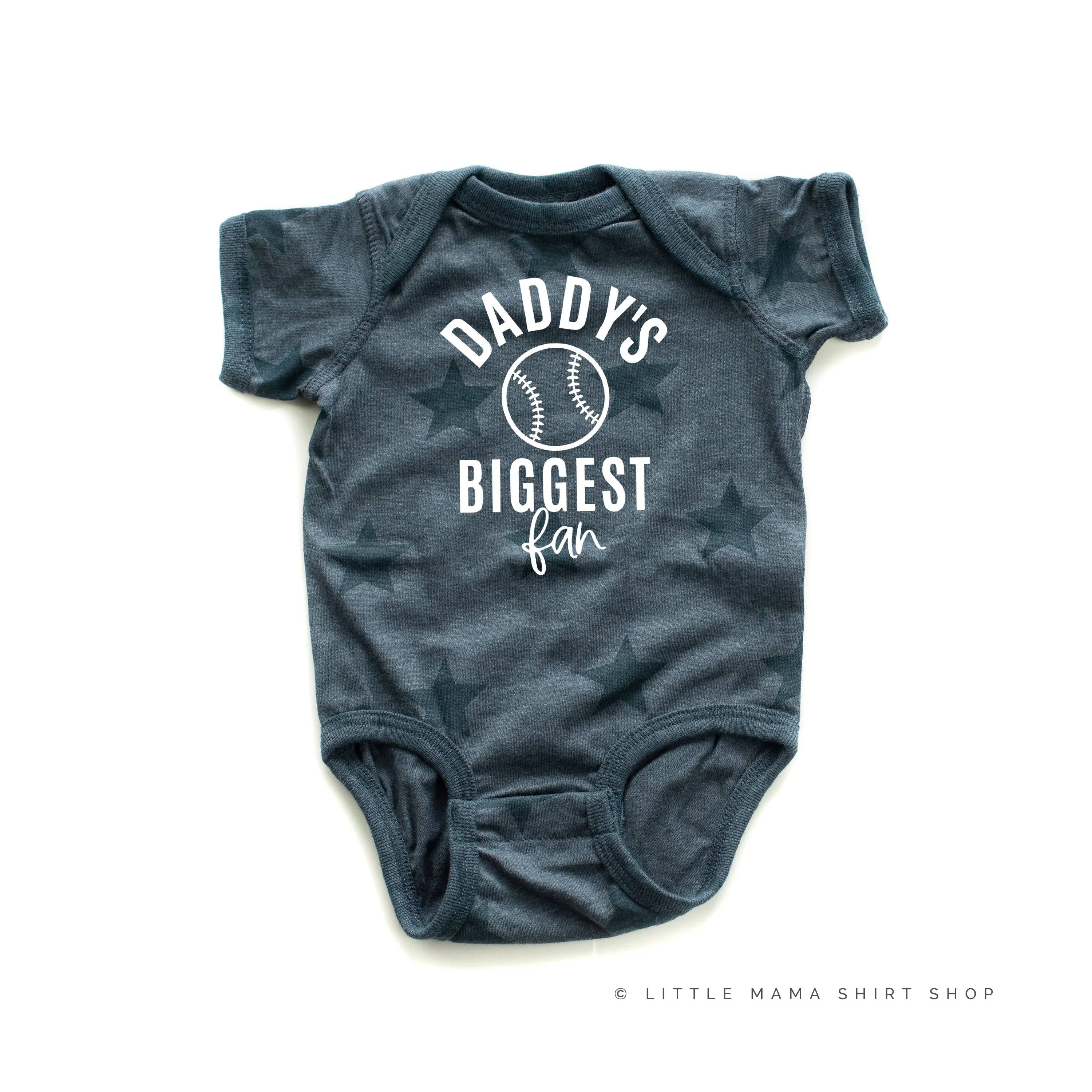 Daddy's Biggest Fan - BASEBALL - Short Sleeve Child STAR Shirt