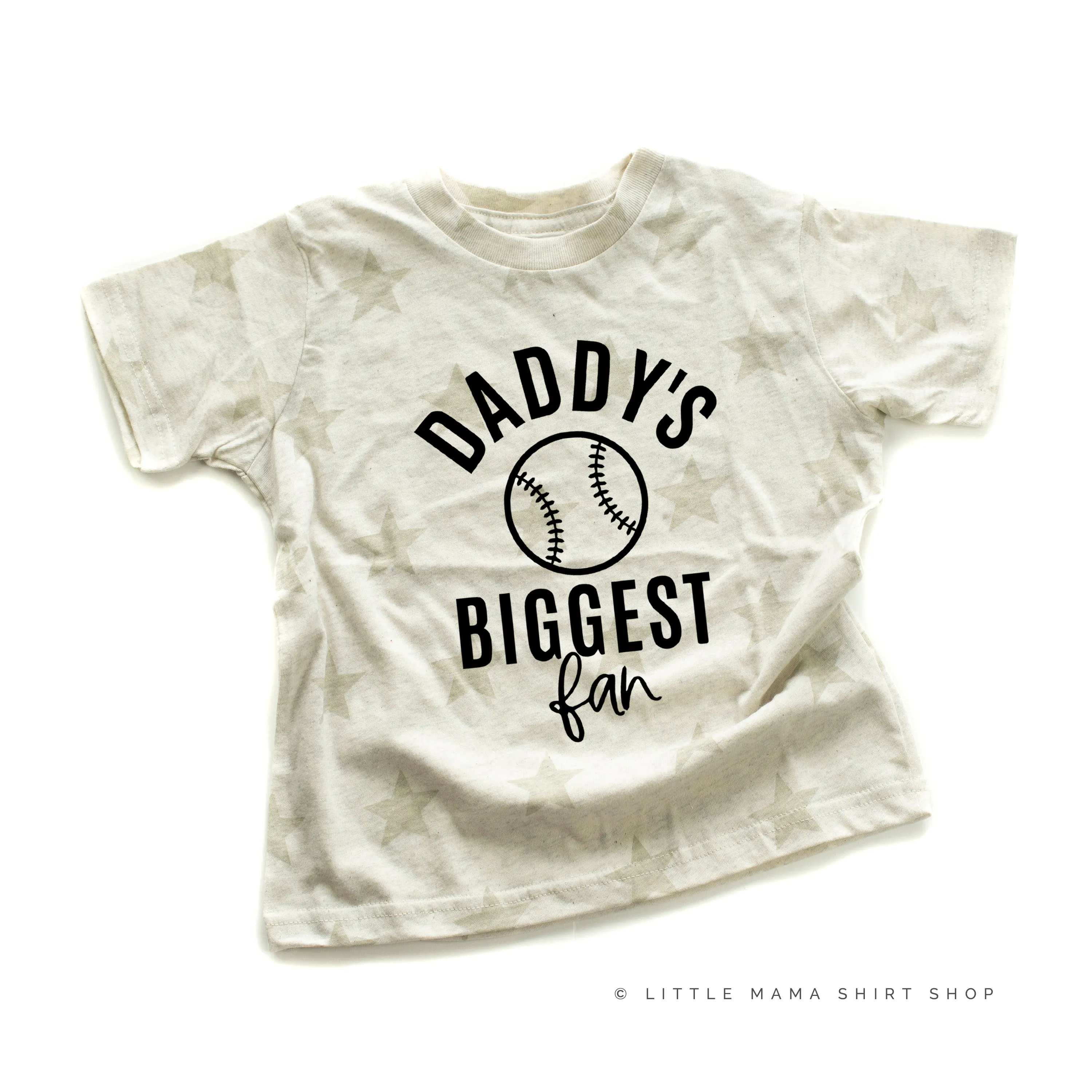 Daddy's Biggest Fan - BASEBALL - Short Sleeve Child STAR Shirt