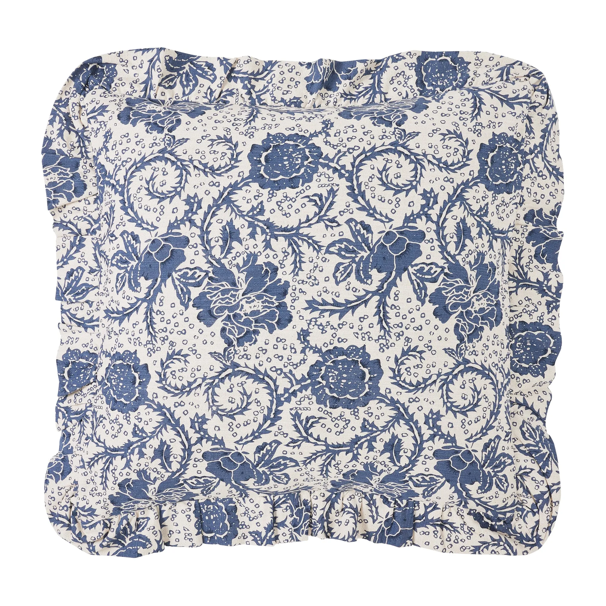 Dorset Navy Floral Fabric Euro Sham 26x26