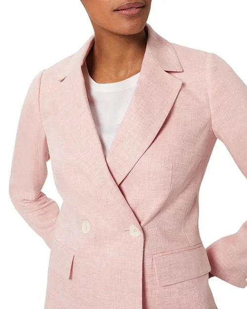 Double-breasted linen jacket Nancy HOBBS LONDON, Pink