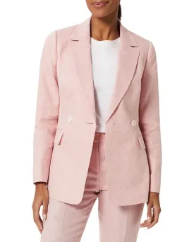 Double-breasted linen jacket Nancy HOBBS LONDON, Pink