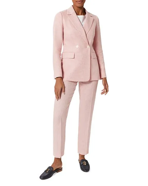 Double-breasted linen jacket Nancy HOBBS LONDON, Pink