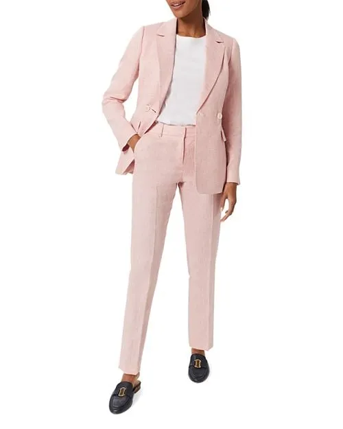 Double-breasted linen jacket Nancy HOBBS LONDON, Pink