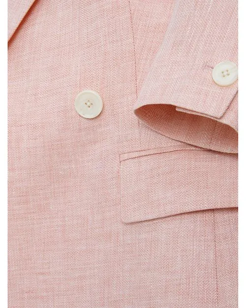 Double-breasted linen jacket Nancy HOBBS LONDON, Pink