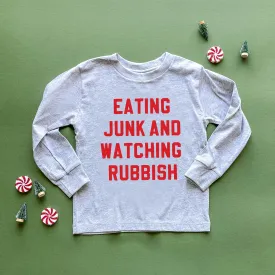 Eating Junk And Watching Rubbish - Child LONG SLEEVE Tee