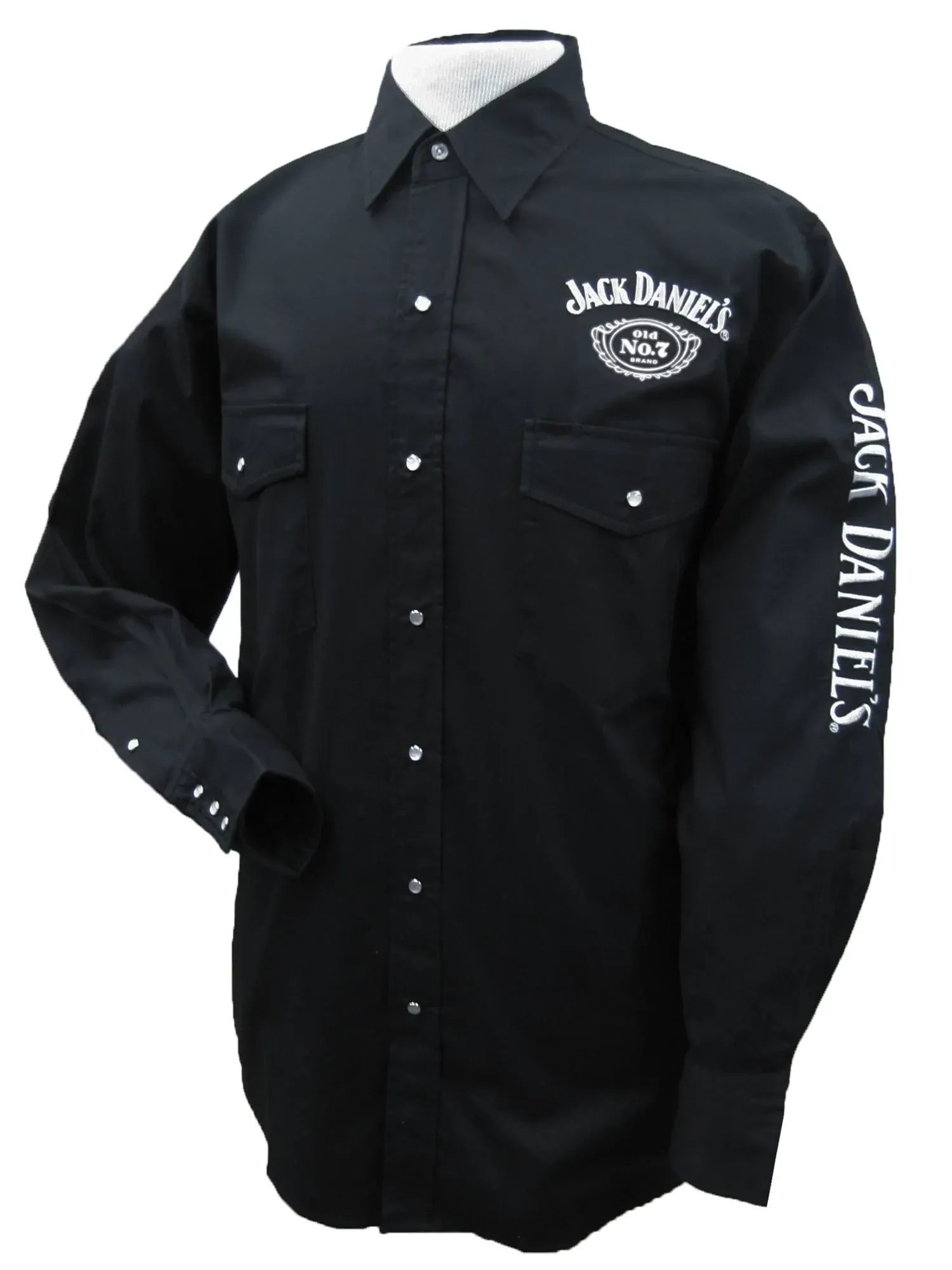 Ely & Walker Men´s Jack Daniels Long Sleeve Western Black Shirt