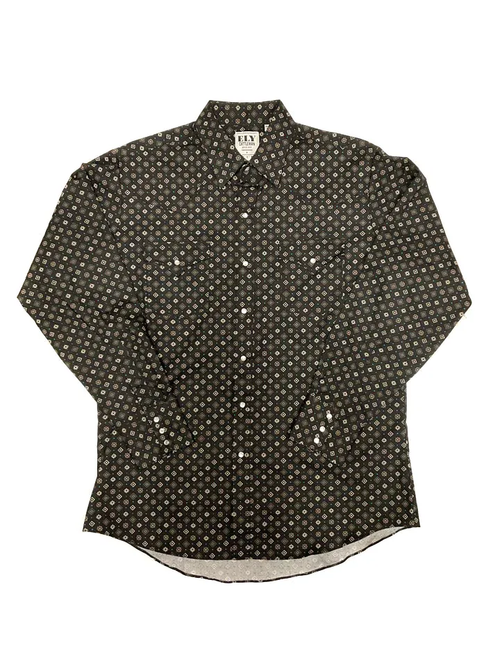 Ely Cattleman Men's Long Sleeve Black Shirt