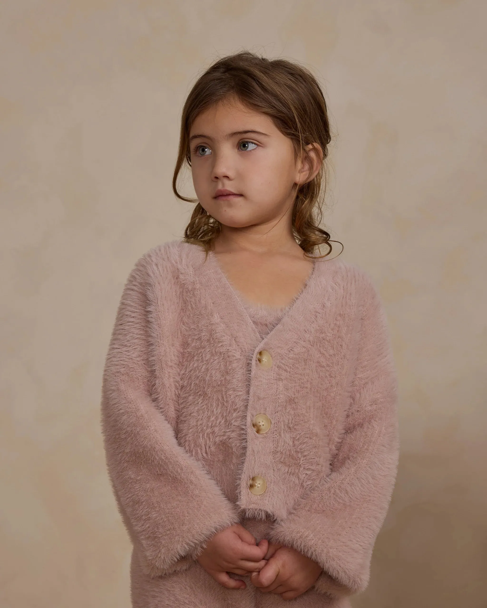 Fuzzy Cardigan (Blush)