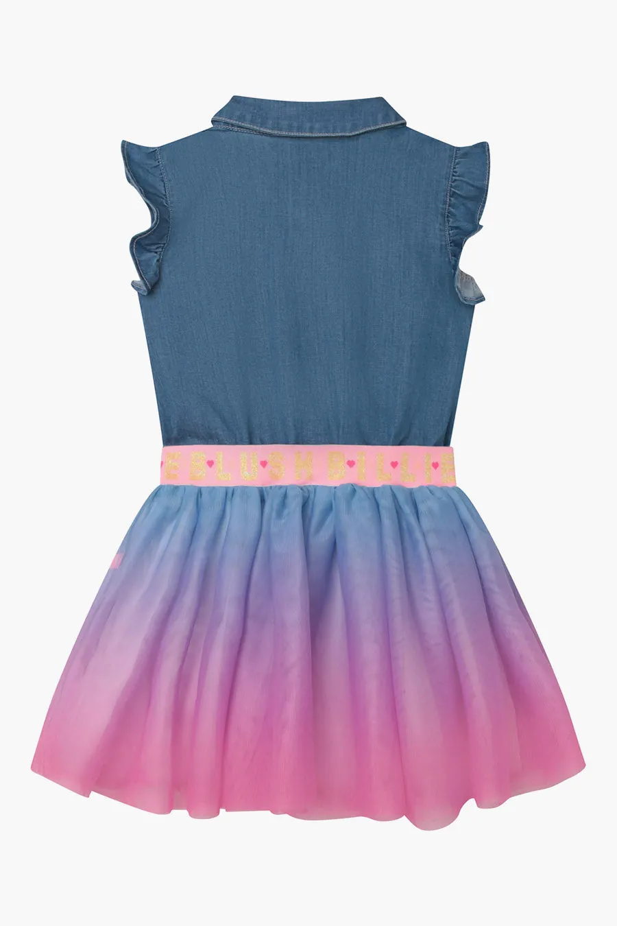 Girls Dress Billieblush Denim Mix