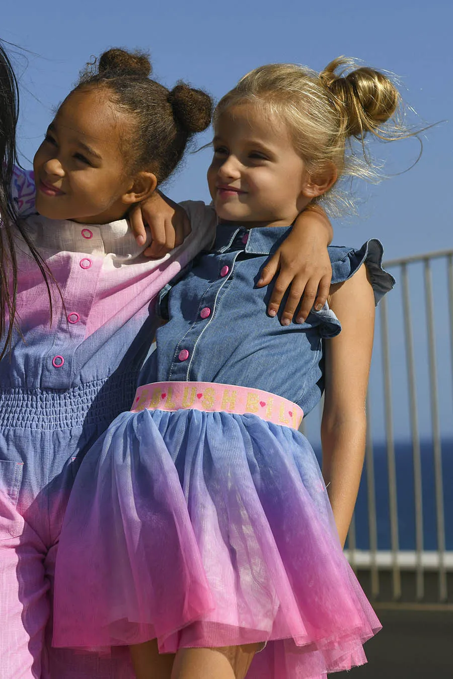 Girls Dress Billieblush Denim Mix