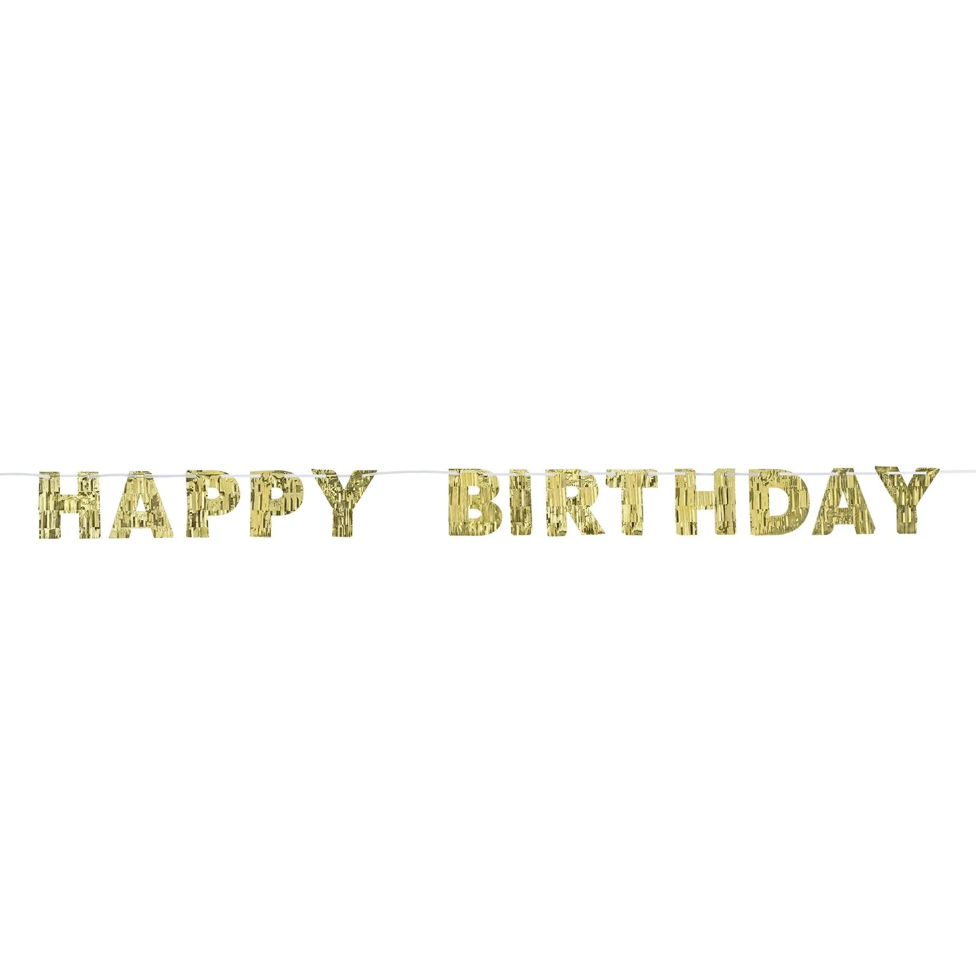 Golden Age Happy Birthday Fringed Banner 8ft | 1ct