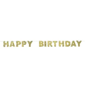 Golden Age Happy Birthday Fringed Banner 8ft | 1ct