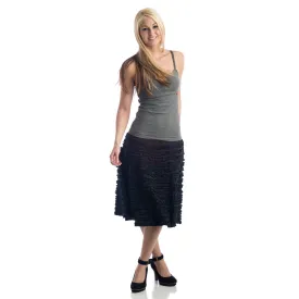 Grace Ruffled Skirt black