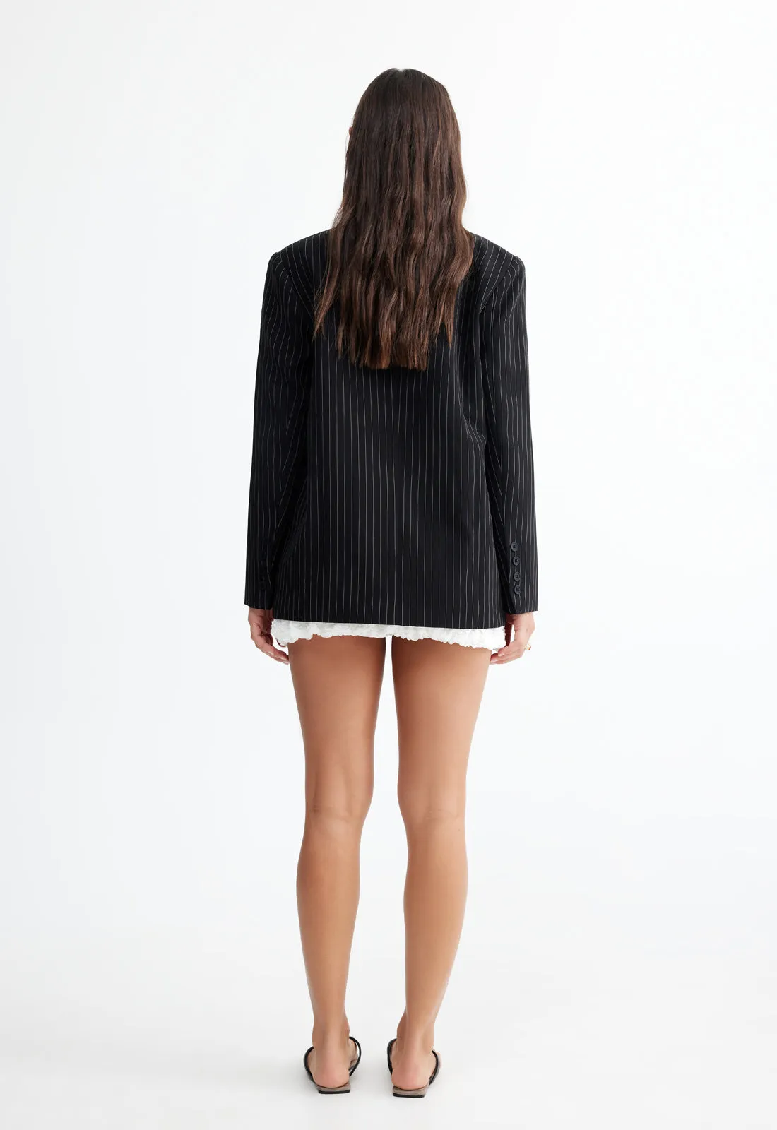 HEIRESS BLAZER - ONYX PINSTRIPE