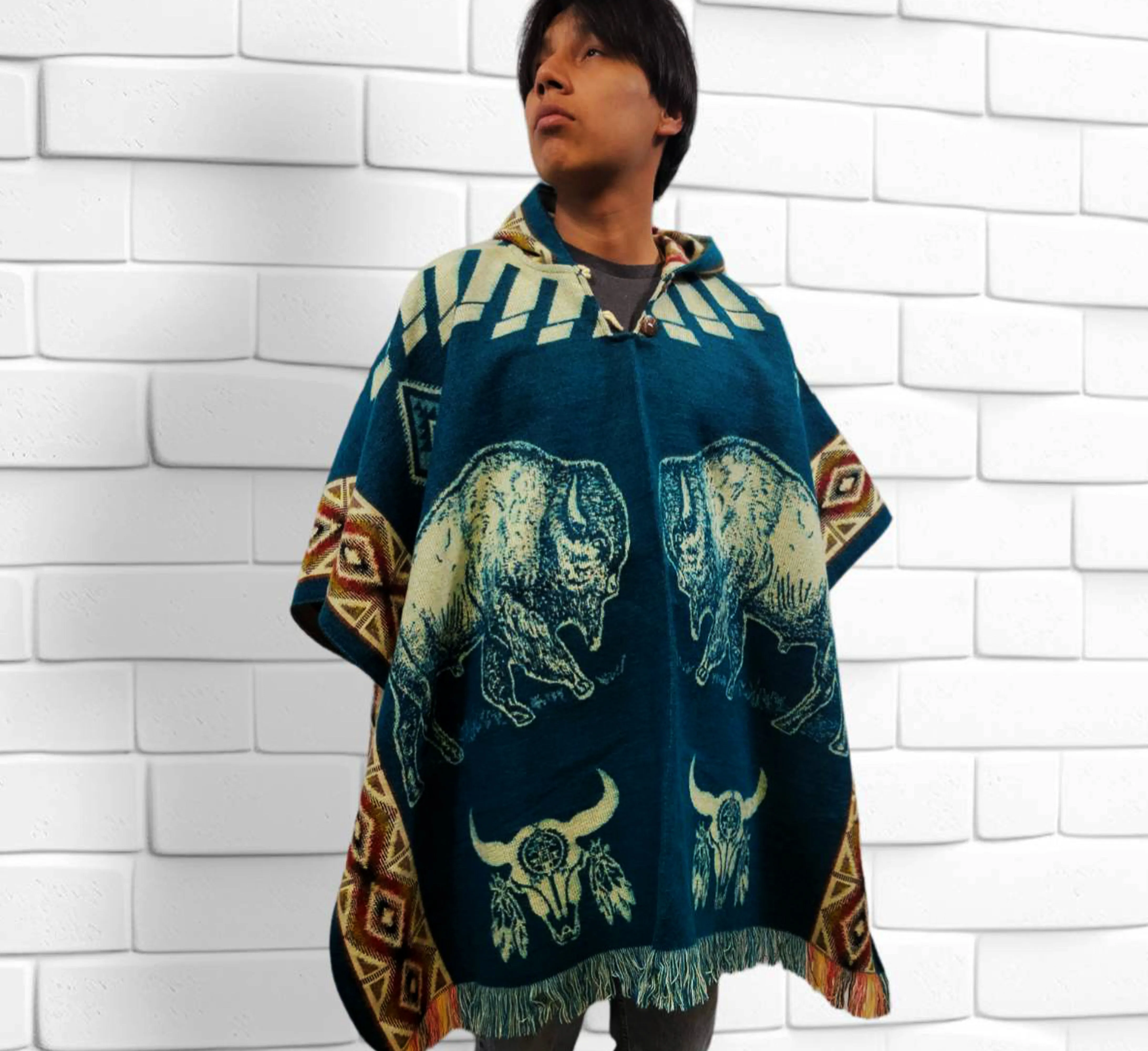 Indigenous fair trade ponchos#012