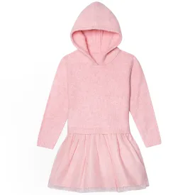 Infant & Toddler Girls Pink Sweater Dress With Tulle Skirt