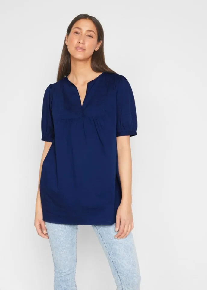 John Baner Jeanswear long blouse, blue