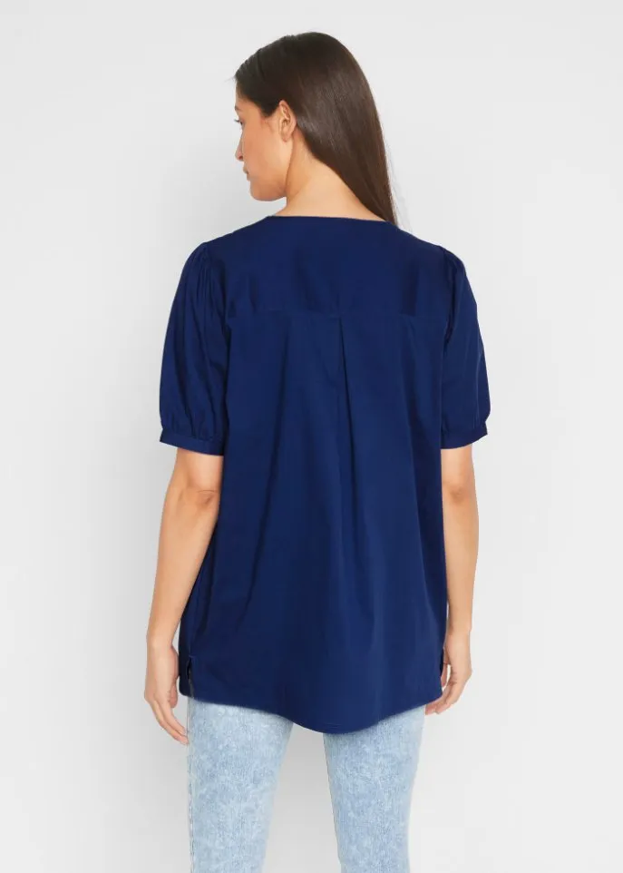 John Baner Jeanswear long blouse, blue