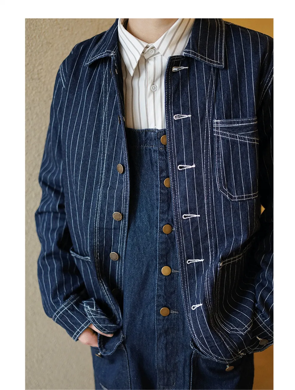 Men's Denim Jacket Striped and Original