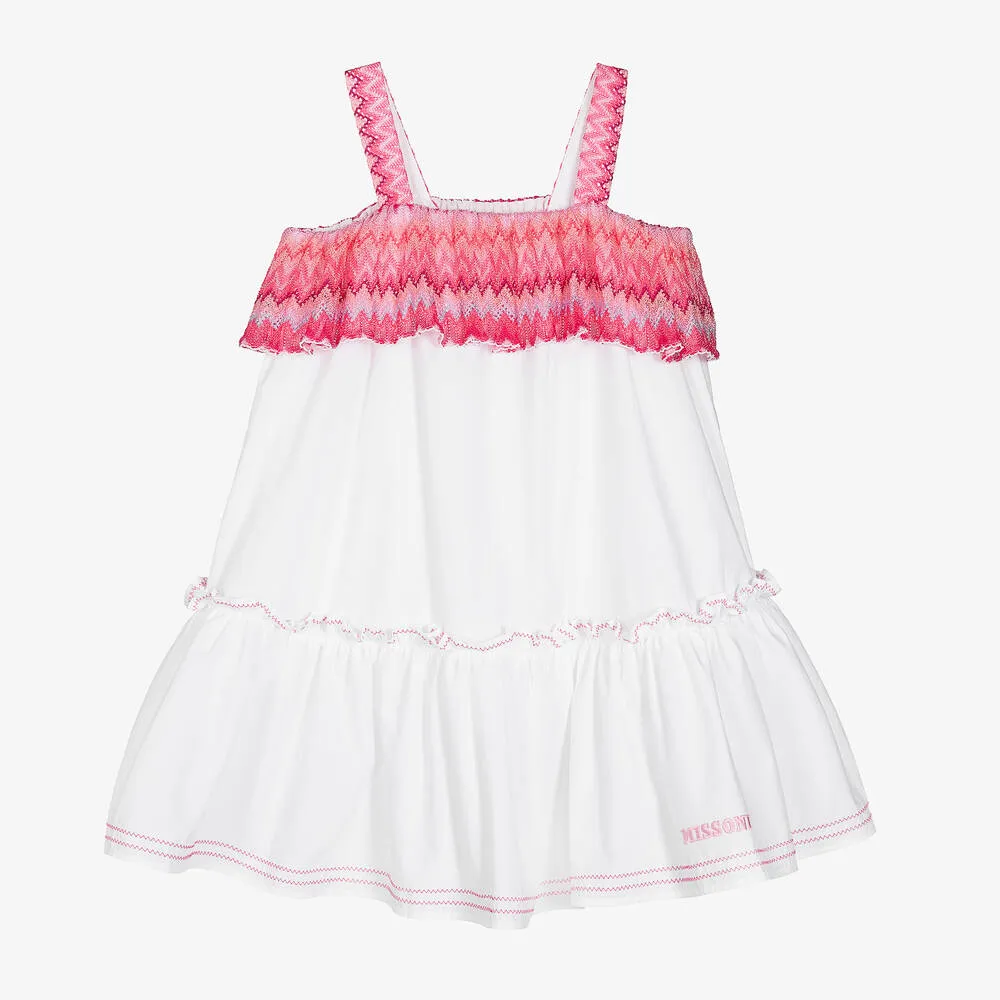 MIS Pink/White Ruffle Dress