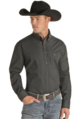 Panhandle Slim Men's Classic Fit Geo Print Button Shirt