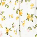 Plus Size 1970s Style Ivory & Yellow Delicate Floral Print Midi Dress