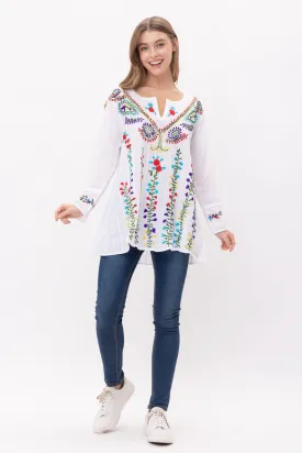 RAJ BELLE FLORAL EMBROIDERED DETAIL TUNIC