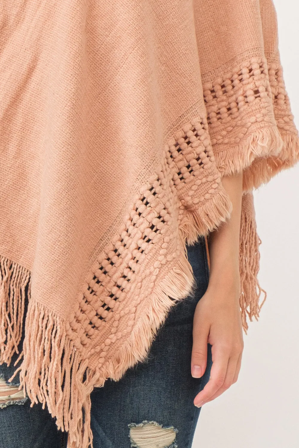 RAJ DYAN HOODED PONCHO CAPE DESERT SAND