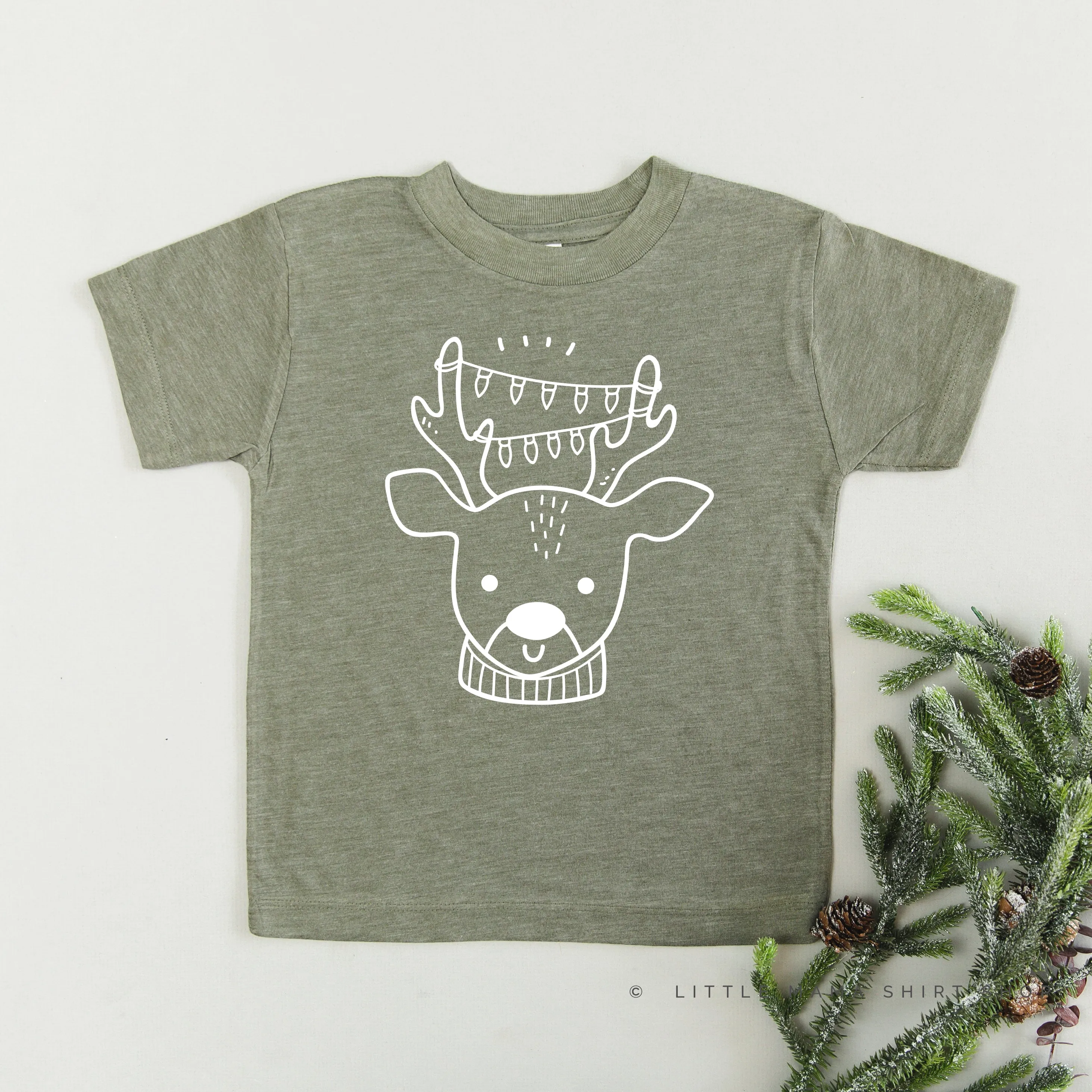 Reindeer With Lights - Child Tee