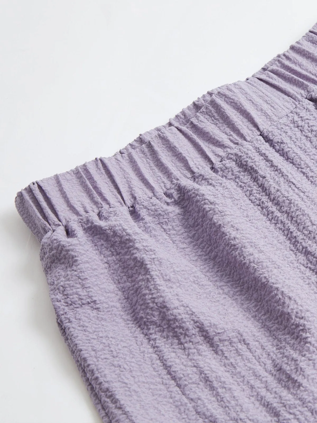 Ruffled Tiered Mini Skirt Lilac*