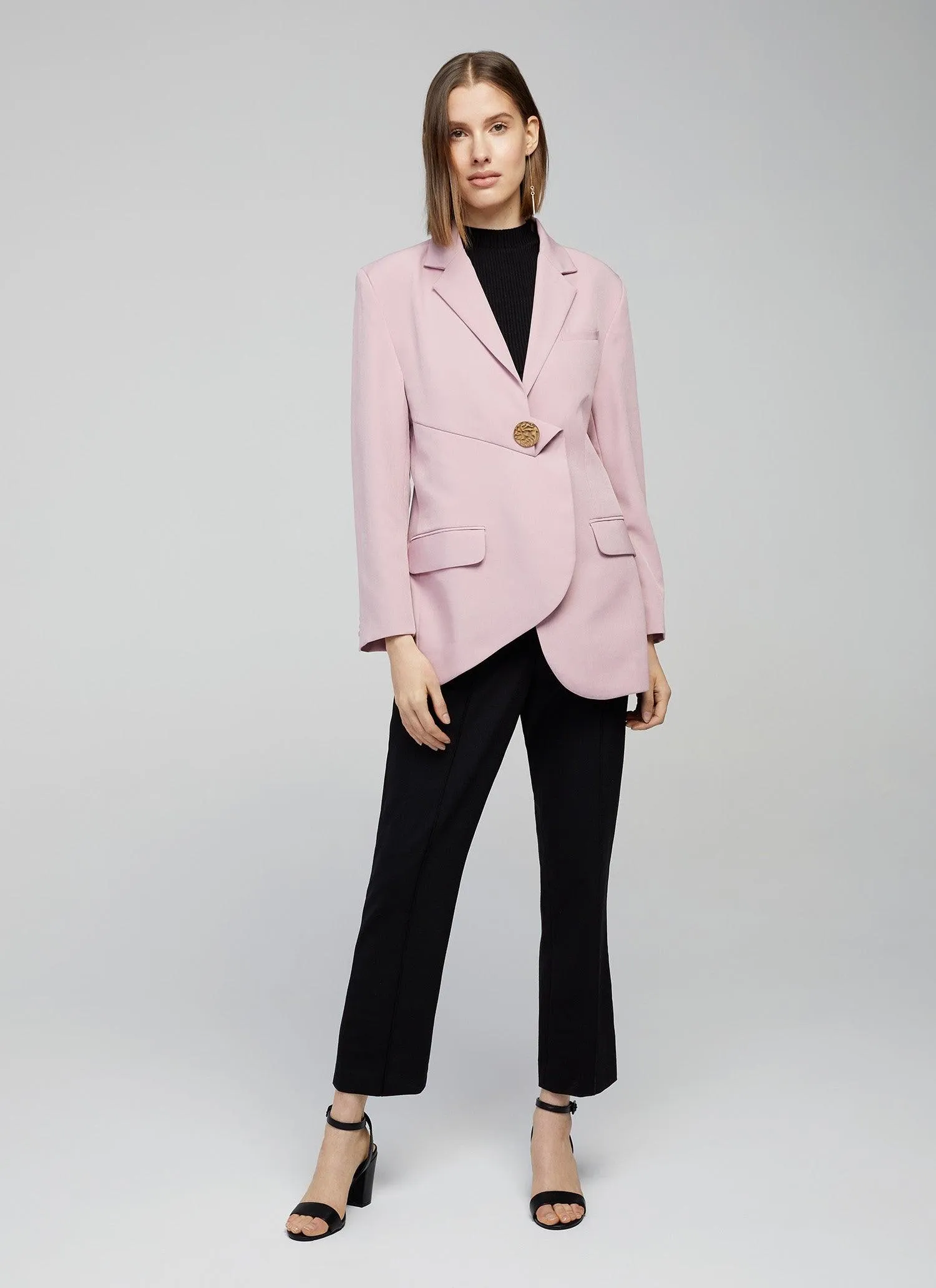 Ruthie Asymmetrical Pink Blazer