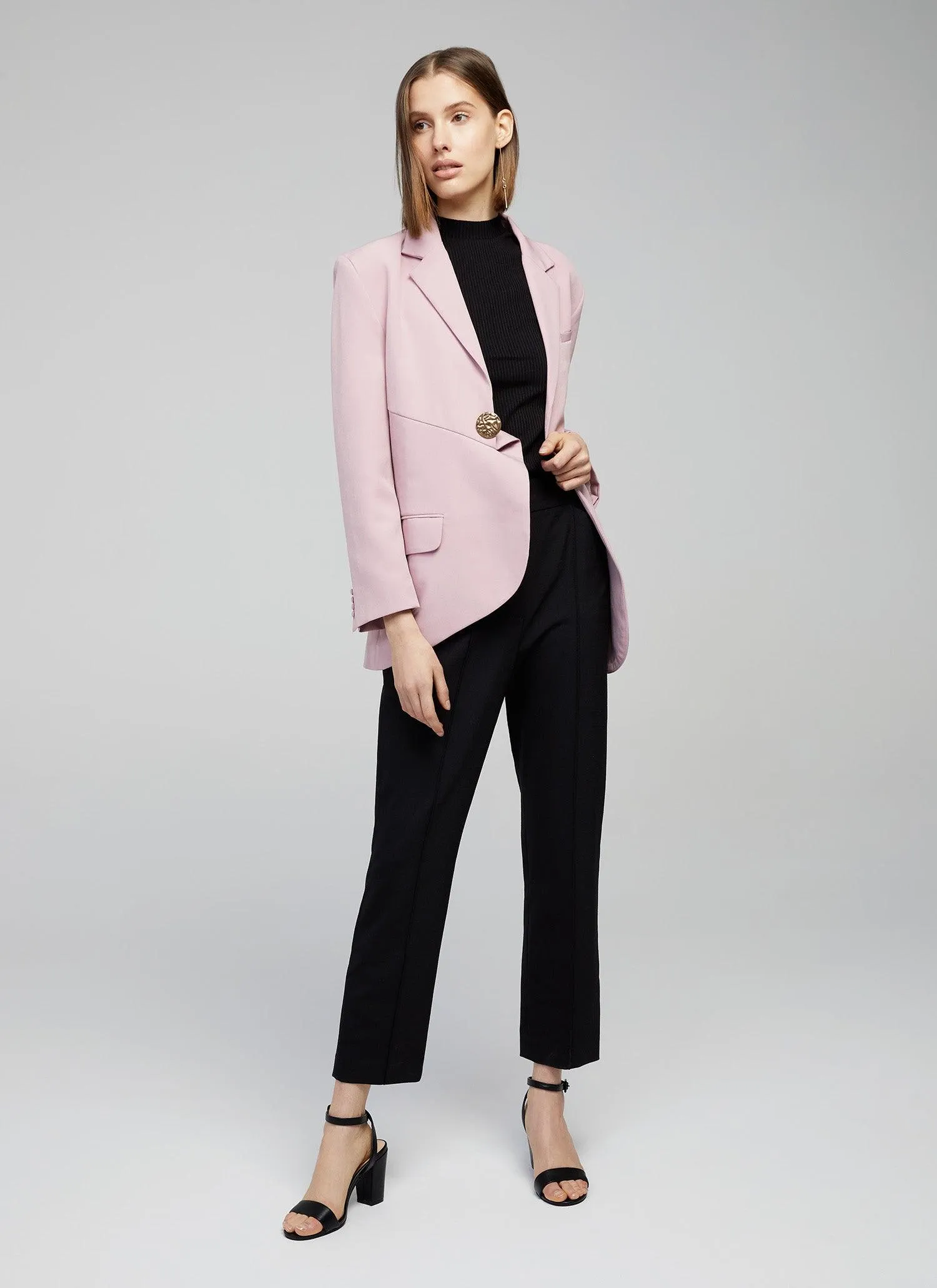 Ruthie Asymmetrical Pink Blazer