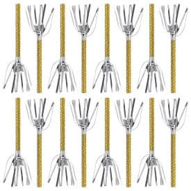 Silver & Gold Fringed Blowouts For Party Favors and Birthday Accessories, 16 Count