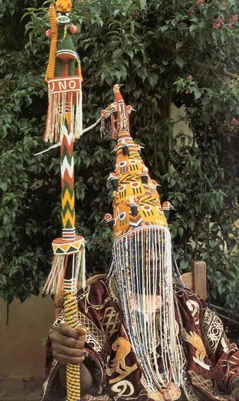 SOLD  Antique Benin Yoruba Tribe Oba Stunning Multicolor Hand beaded & Nassa Shells Ceremonial Crown or Altar Headdress from Nigeria, Sub Sahara, West Africa, 1950’s, from Private Collection & as seen in Museums