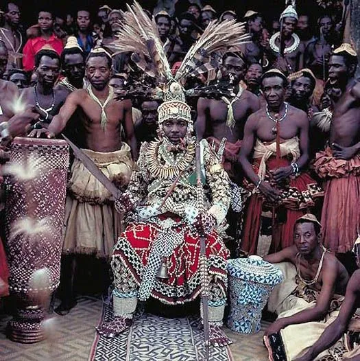 SOLD  Antique Benin Yoruba Tribe Oba Stunning Multicolor Hand beaded & Nassa Shells Ceremonial Crown or Altar Headdress from Nigeria, Sub Sahara, West Africa, 1950’s, from Private Collection & as seen in Museums