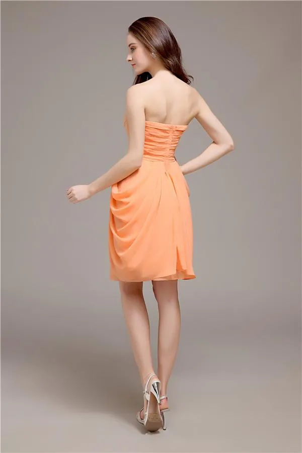 Sweetheart Short Sheath Knee length Bridesmaid Dresses