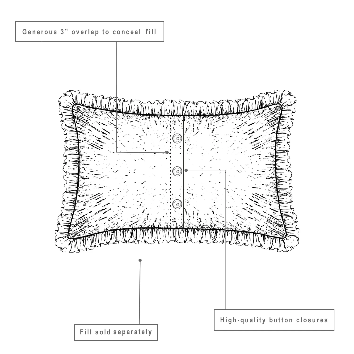 Tea Cabin King Sham 21x37