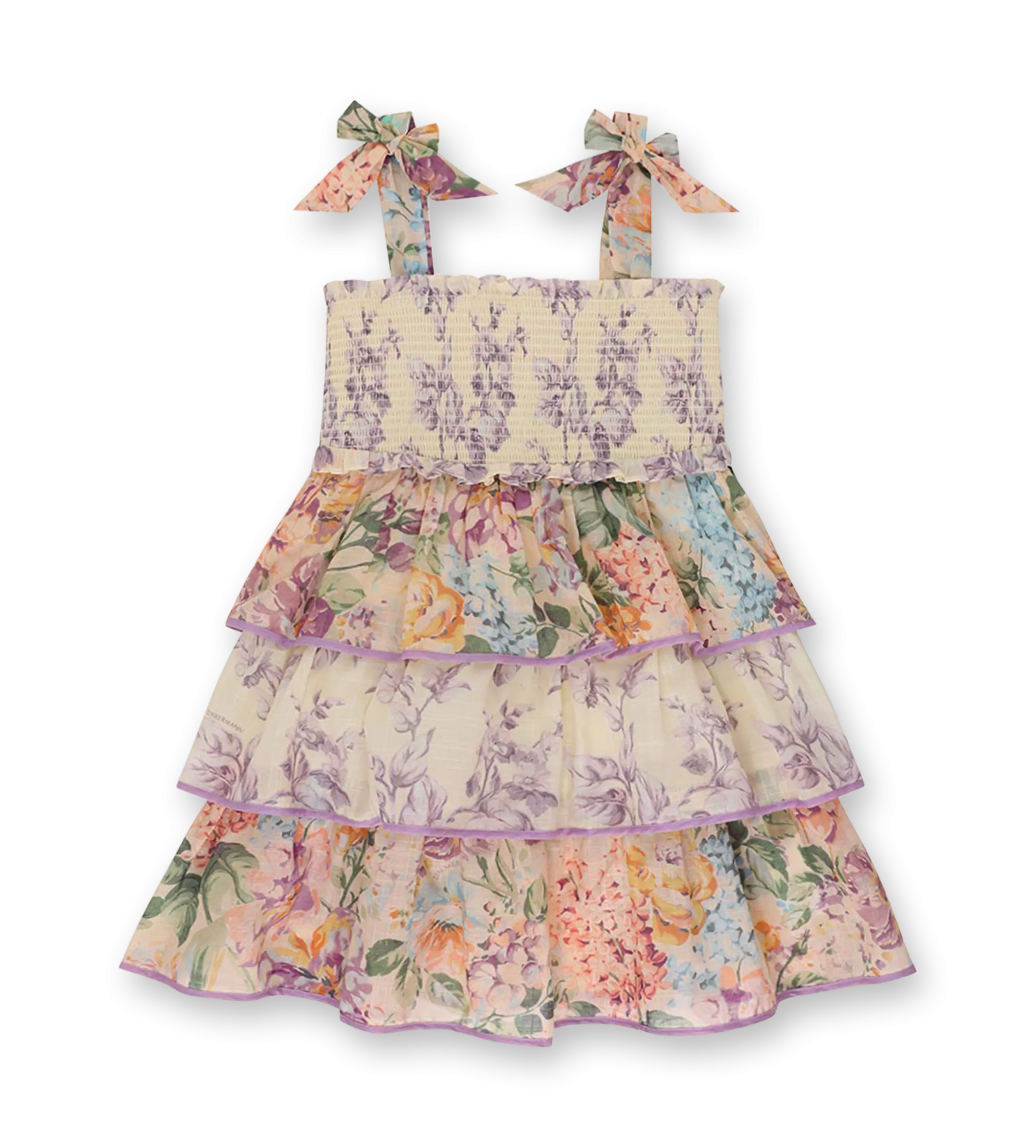 Tiered Floral Dress Multi