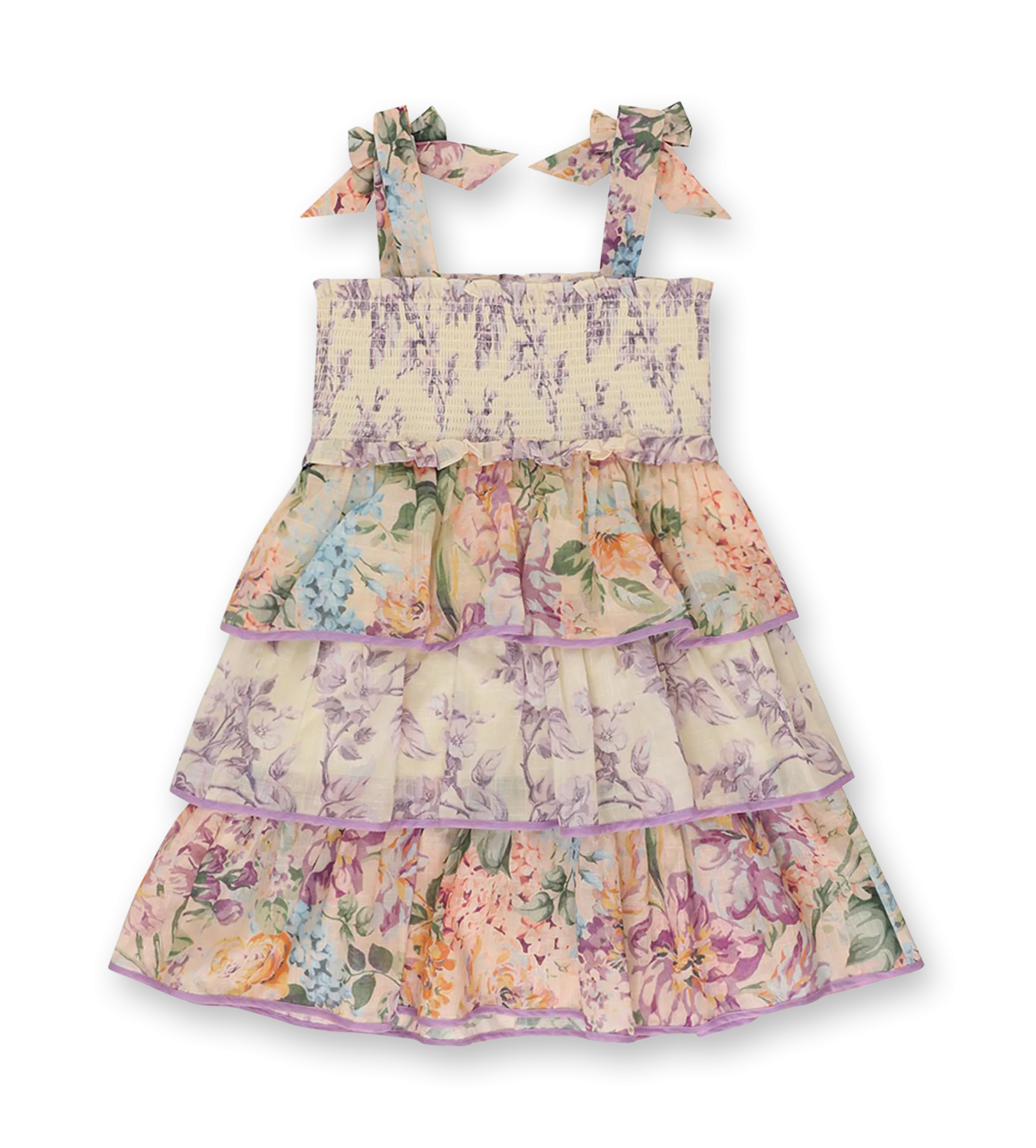 Tiered Floral Dress Multi