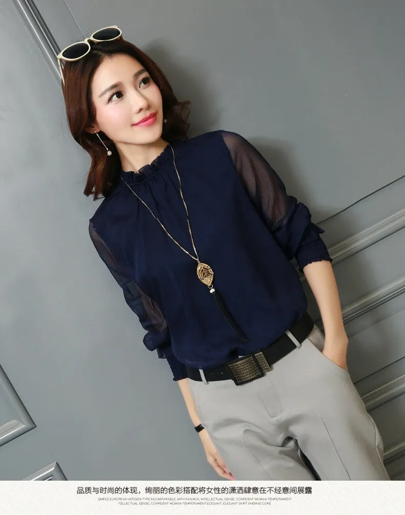 Trendy Elegant Chiffon Blouse