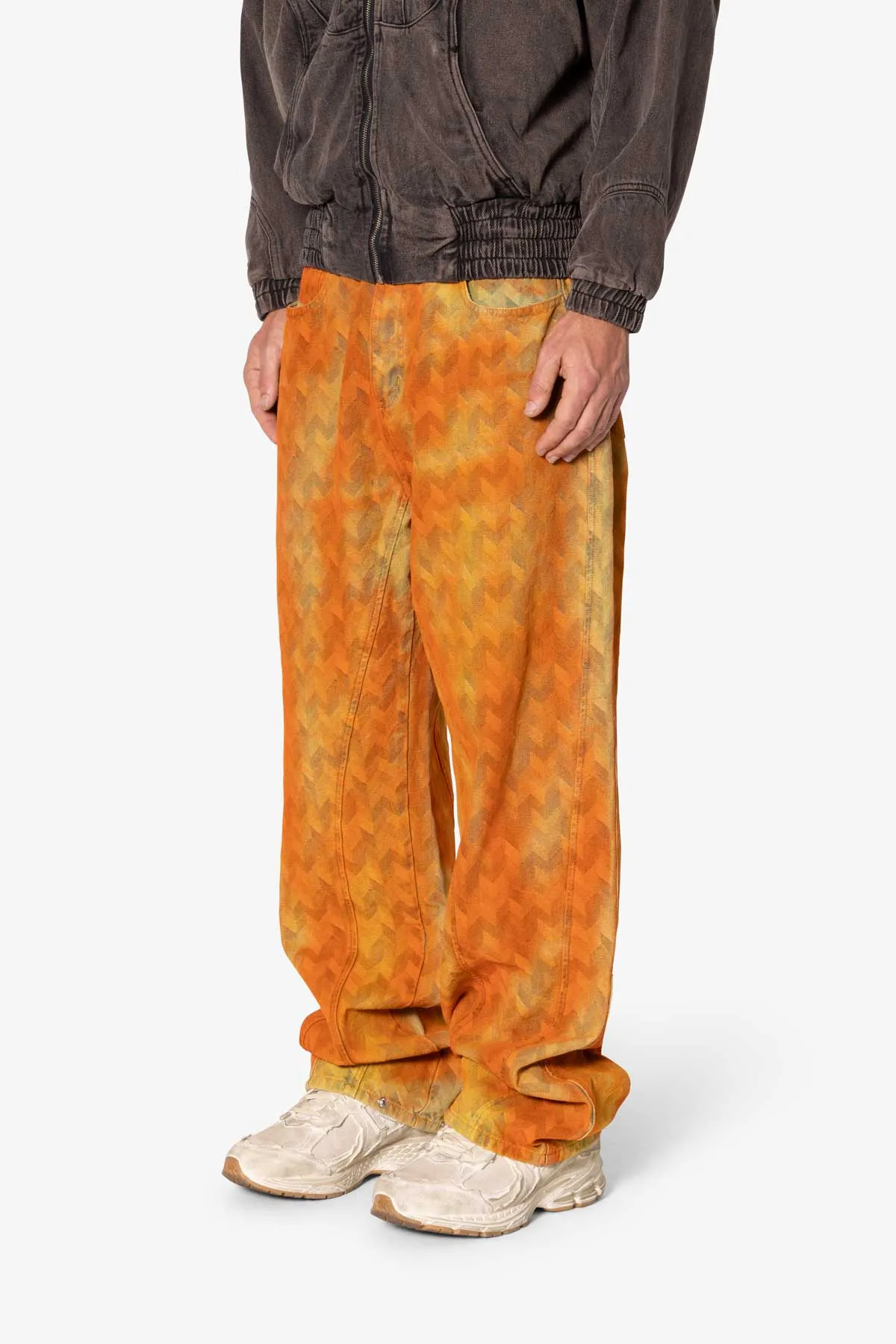 Ultra Baggy Sunny Jacquard Denim - Orange