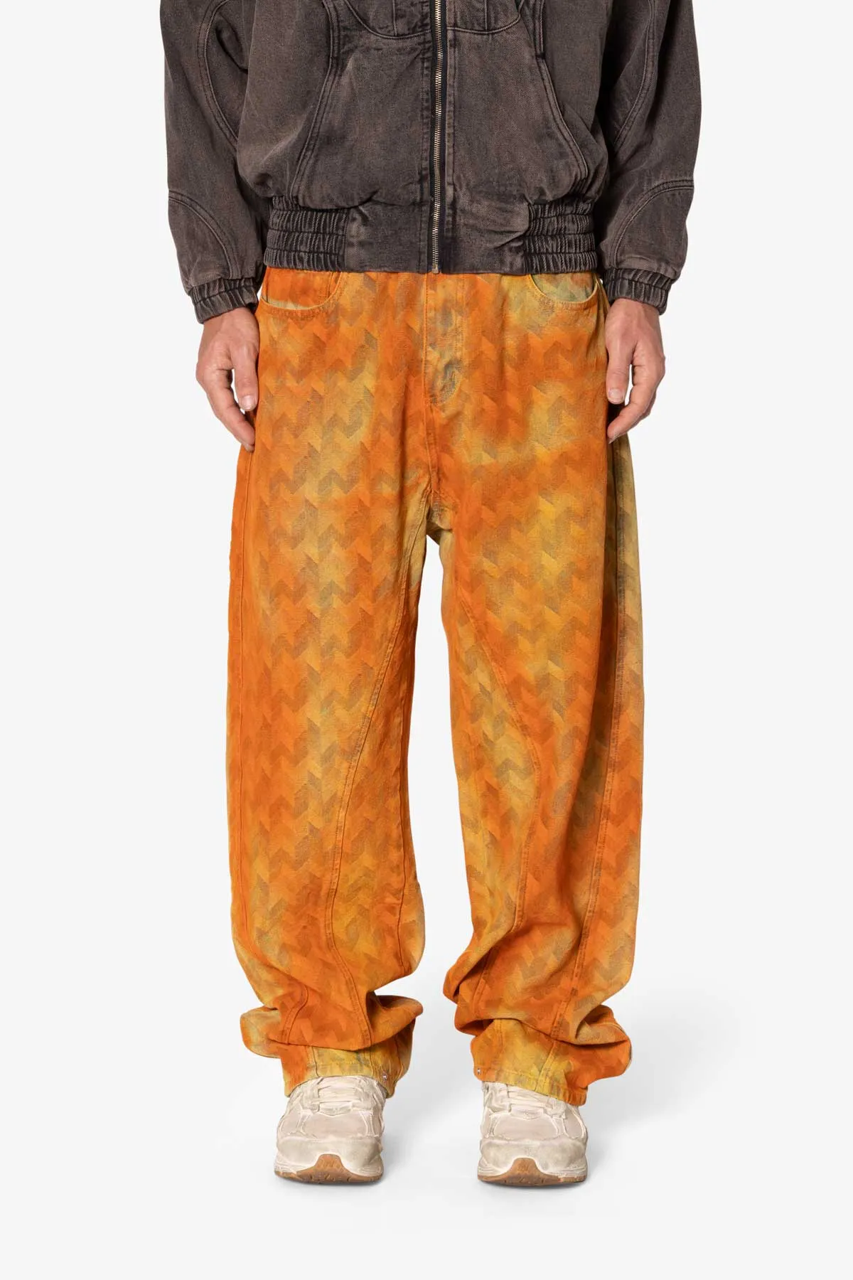 Ultra Baggy Sunny Jacquard Denim - Orange